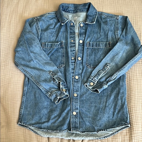 GAP Kids - Denim Snap Button-Up Shirt - Picture 1 of 2